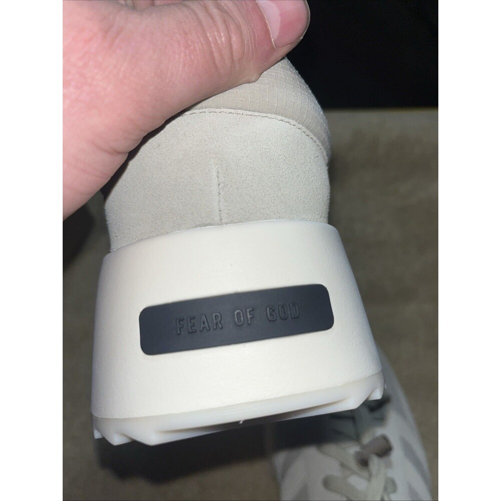 Size 11.5 - Fear of God Athletics x adidas Los Angeles Runner Sesame Cloud White - Picture 12 of 15